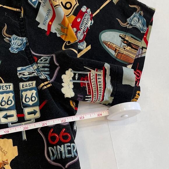 High Seas Trading Co. Route 66 Landmarks Button Down Short Sleeve Hawaiian, L - Picture 13 of 14